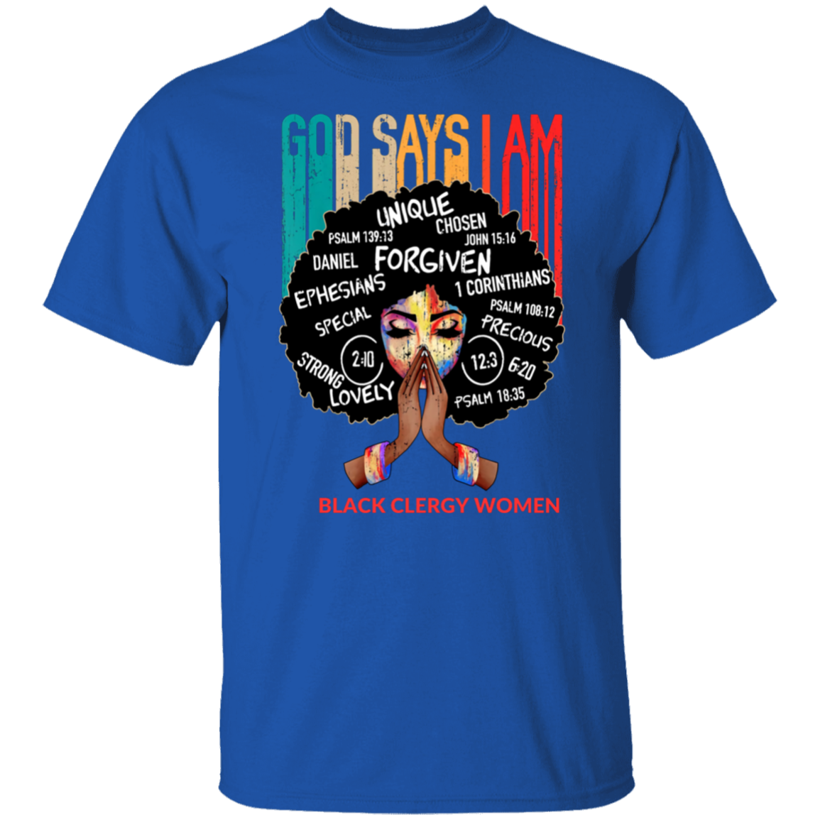 Black Clergy Women T-shirt PERSONALIZEABLE