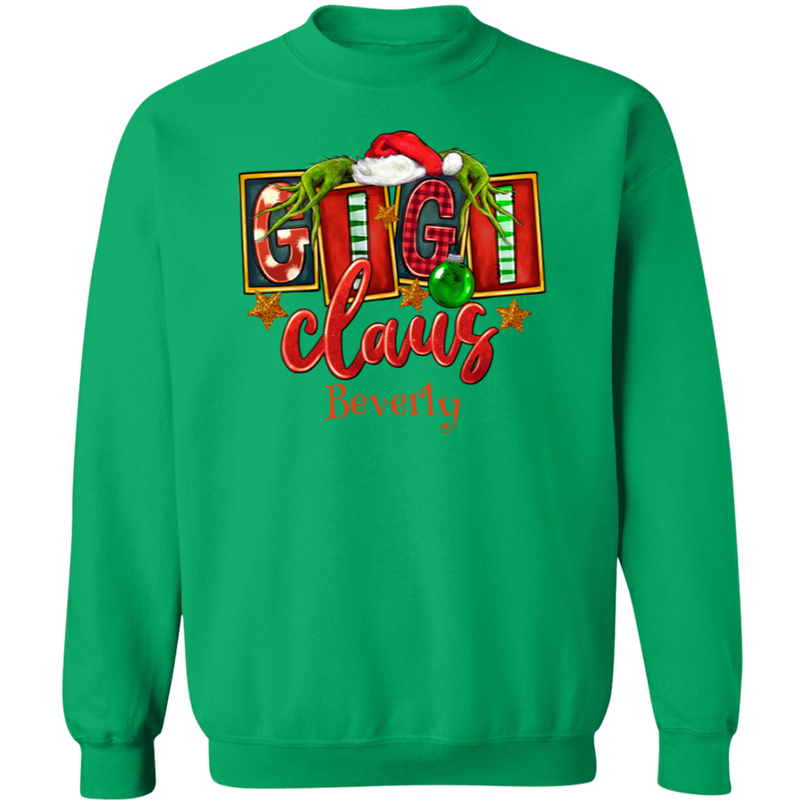 GiGi Claus Crewneck Pullover Sweatshirt