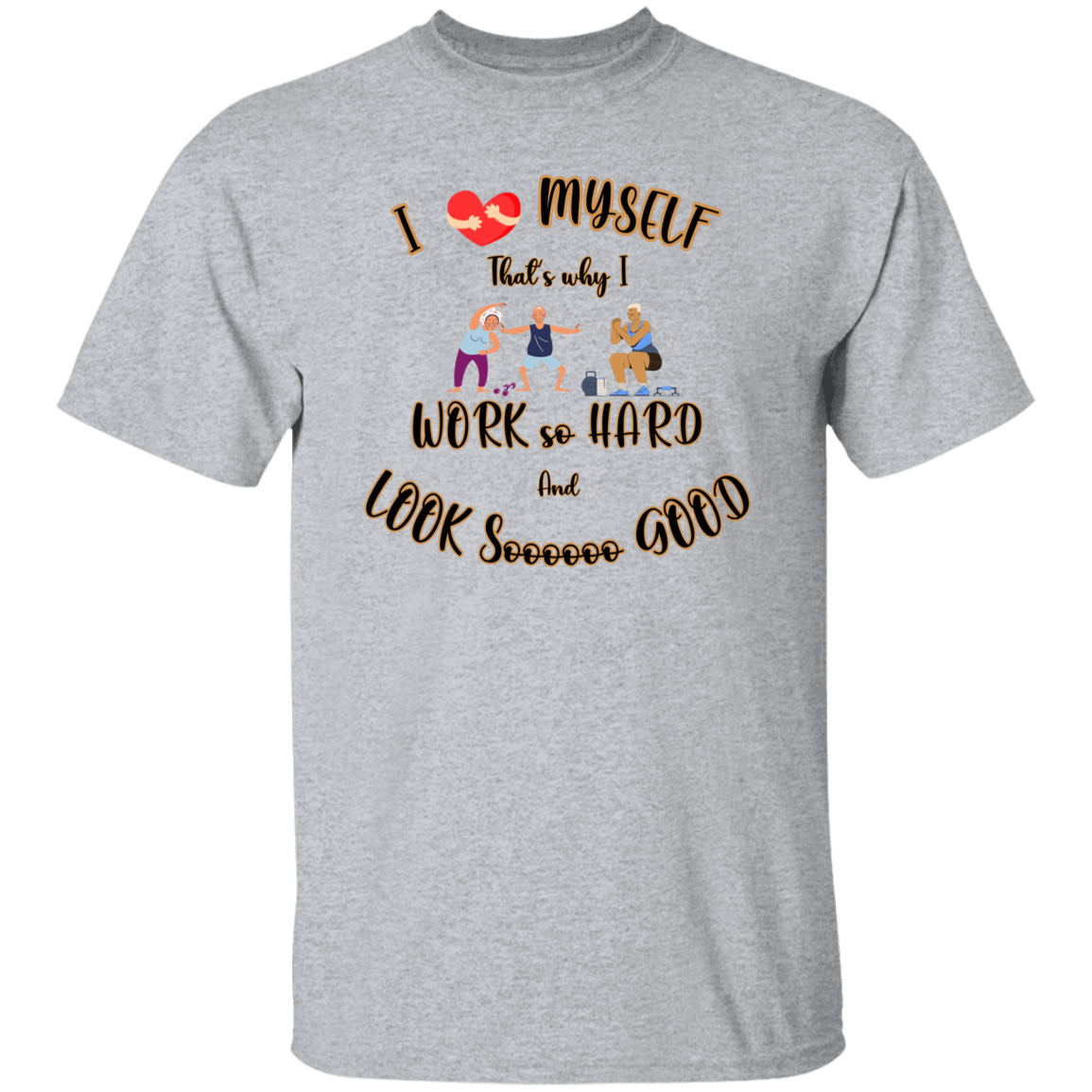 I Love Myself Short Sleeve Gym T-Shirt