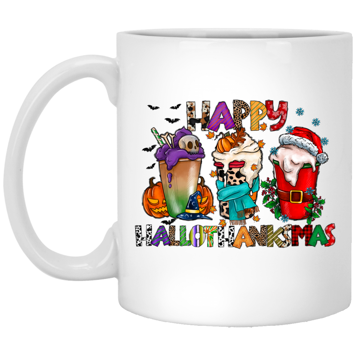 HappyHallothankmas | White Mug