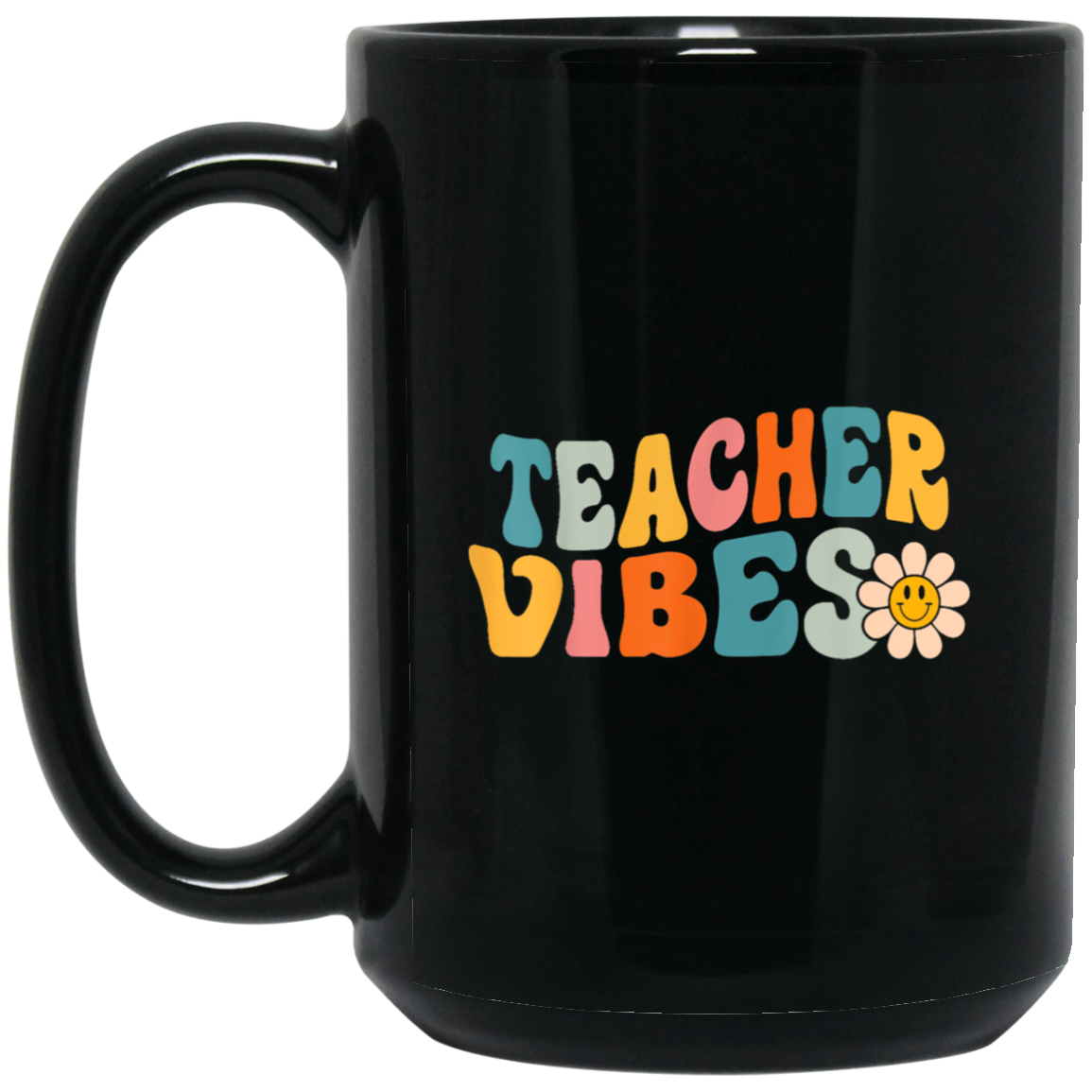 Teacher Vibes Mug - Black
