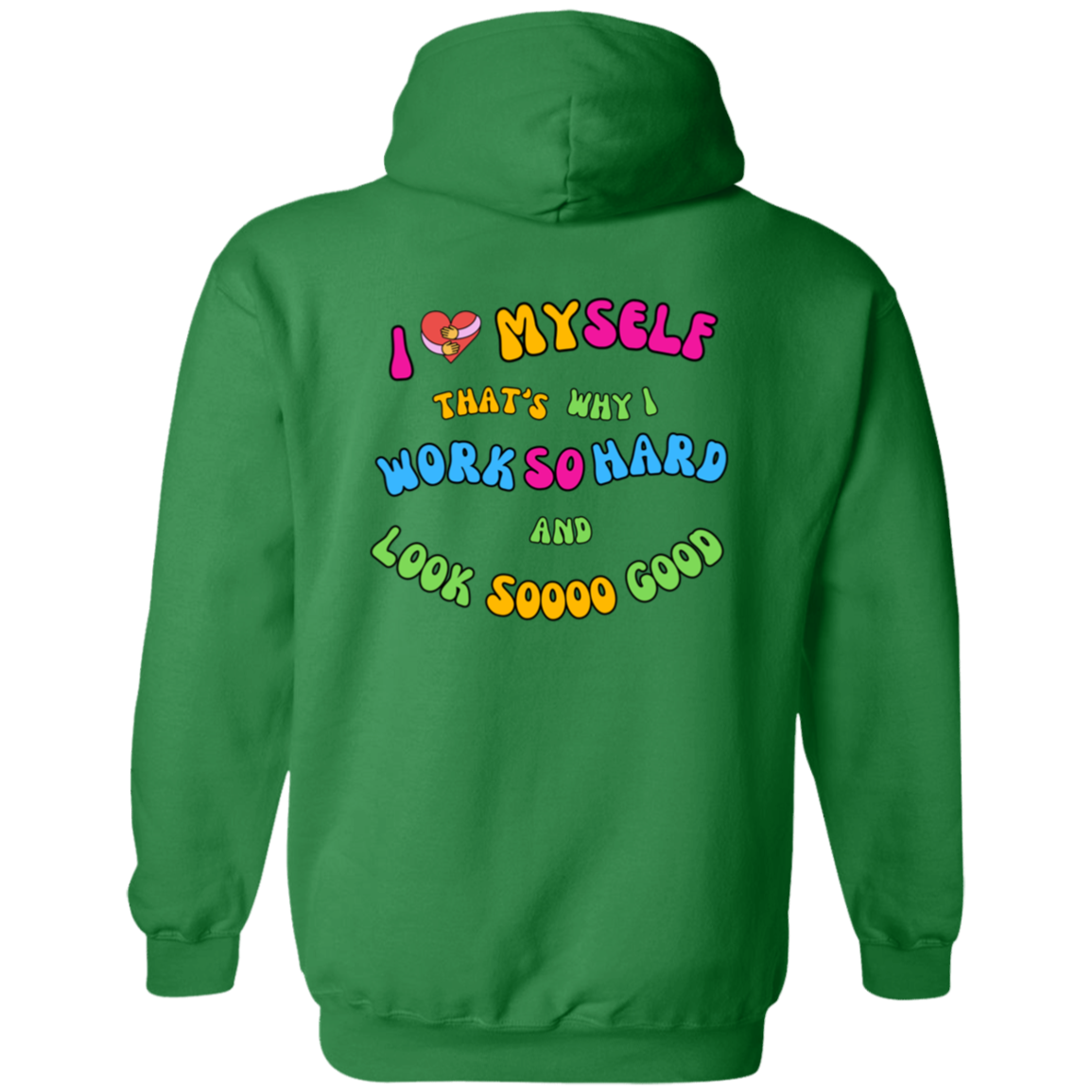 I Love Myself RETRO Full Zip Hoodie | Front and Back Design