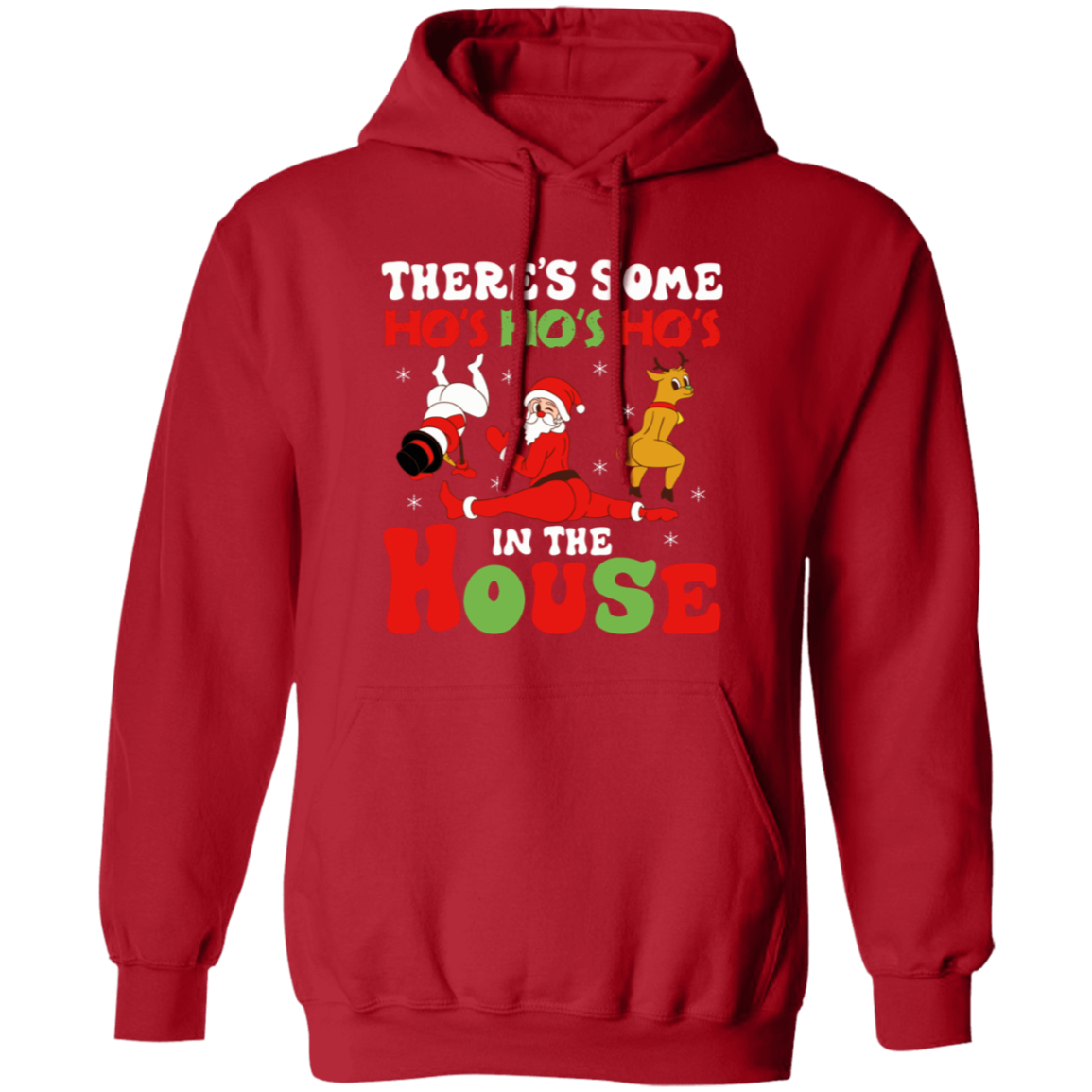 White Letters HO Ho Ho Funny Christmas Sweater | Hoodie