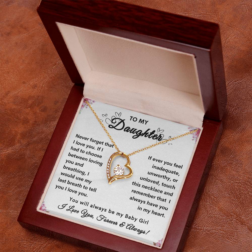 To My Daughter I Love You | Forever Love Necklace