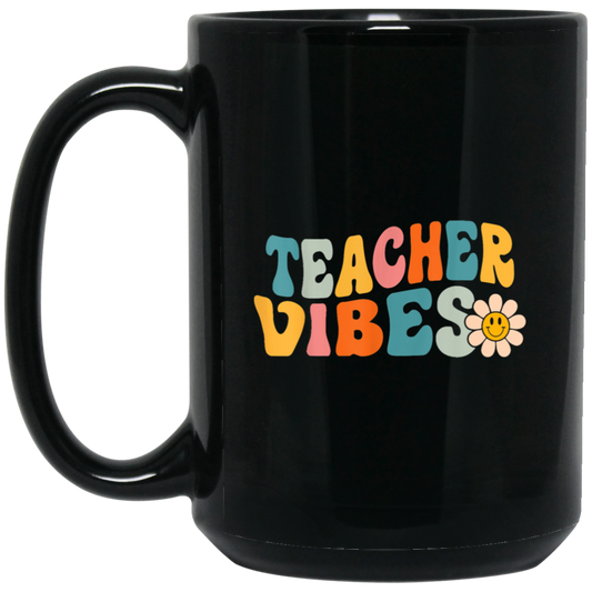 Teacher Vibes Mug - Black