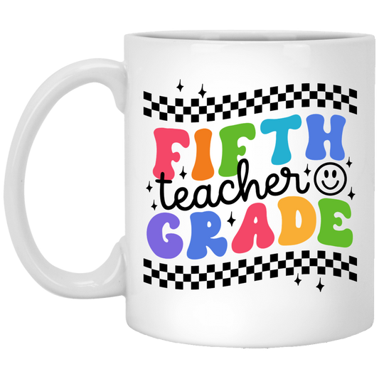 Fifth Grade Teacher Mug - White