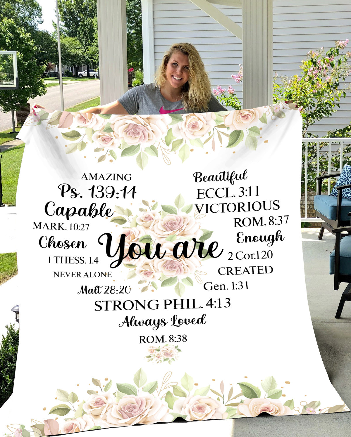 "You Are amazing" Personalized Cozy Plush Throw