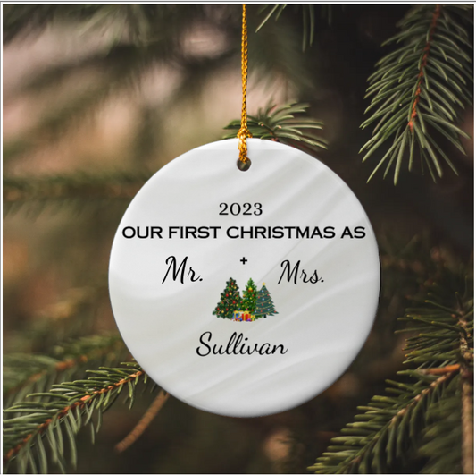 Our First Christmas as... Personalized Christmas Ornament