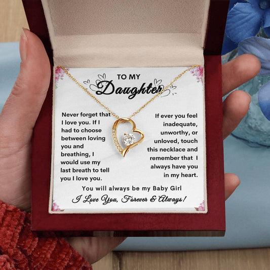 To My Daughter I Love You | Forever Love Necklace