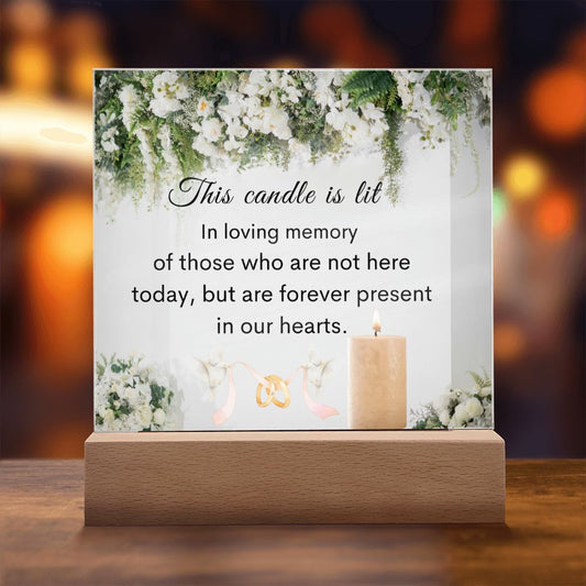 Acrylic Wedding Plaque | Remembering Loved Ones