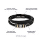 To My Husband Men's "Love You Forever" Inscribed Bracelet with Message Card with optional LED Box- Husband