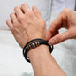 To My Husband Men's "Love You Forever" Inscribed Bracelet with Message Card with optional LED Box- Husband