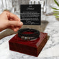 To My Husband Men's "Love You Forever" Inscribed Bracelet with Message Card with optional LED Box- Husband