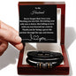 To My Husband Men's "Love You Forever" Inscribed Bracelet with Message Card with optional LED Box- Husband