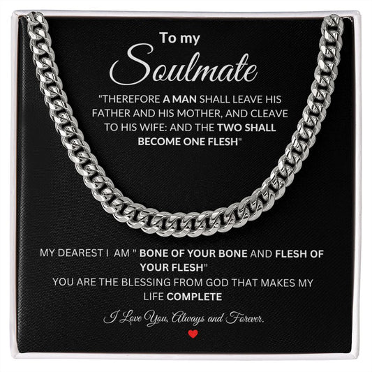 Cuban Chain necklace | To My Soulmate | Biblical