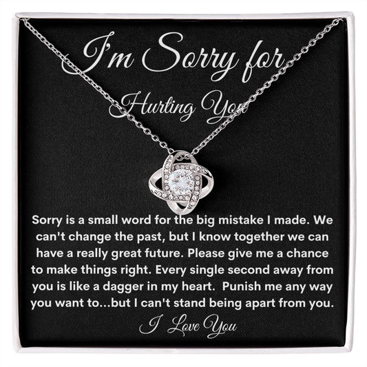Love Knot Necklace | I'm Sorry for Hurting You | Wife, Girlfriend, Soulmate, Partner