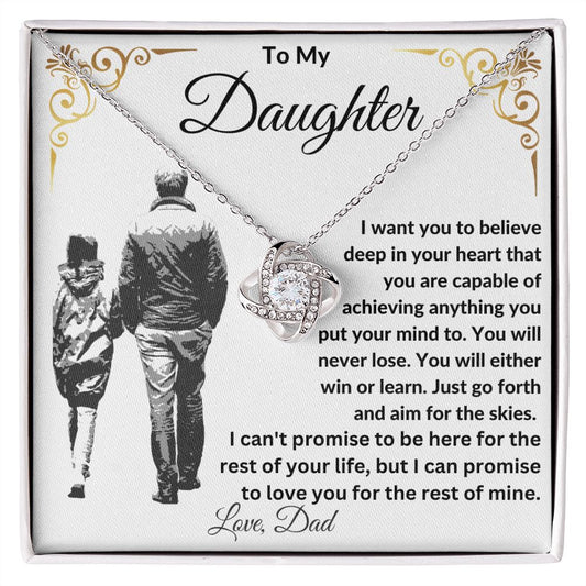 Love Knot Necklace | Daughter from Dad | You Are Capable