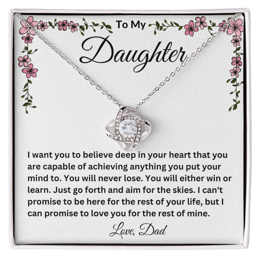 Love knot Necklace | Daughter | I Will Love You The Rest Of MY Life