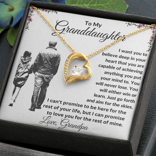 FOREVER LOVE NECKLACE | GRANDDAUGHTER | FROM GRANDPA| I WILL LOVE YOU THE REST OF MY LIFE