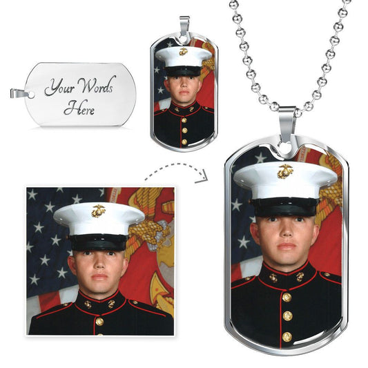 Personalized Dog Tag | Your Loved Ones Picture | Your Loving Words| Perfect Gift to Honor Service